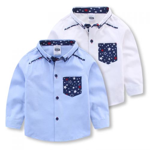 Chemise garçon à manche longue en Toile de coton - Ref 2072990