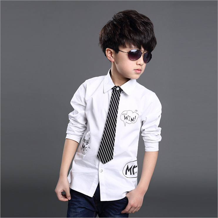 Chemise garçon à manche longue - Ref 2073074