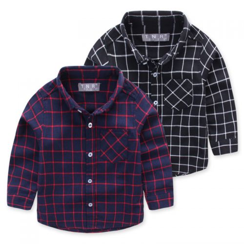 Chemise garçon à manche longue en Toile de coton - Ref 2073132