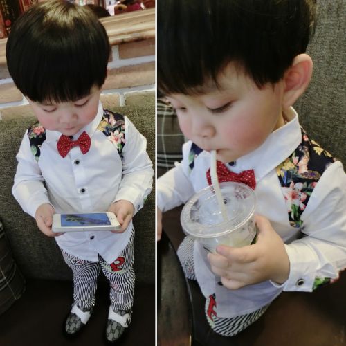 Chemise garçon à manche longue - Ref 2073153