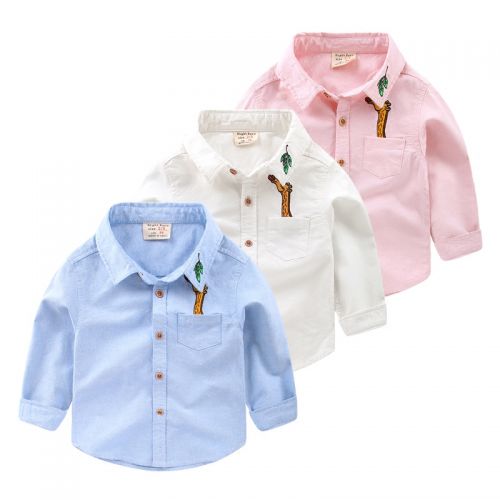 Chemise garçon à manche longue en Toile de coton - Ref 2073205