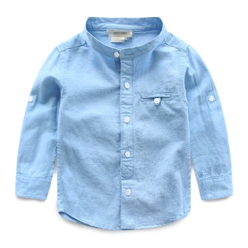 Chemise garçon à manche longue en lin - Ref 2073261