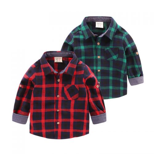 Chemise garçon à manche longue en Toile de coton - Ref 2073277
