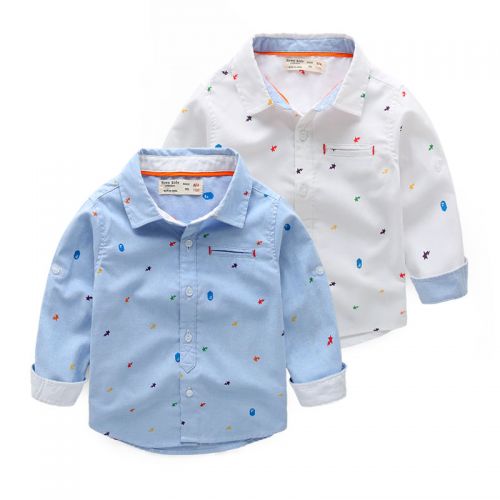 Chemise garçon YIQIBAOBEI à manche longue - Ref 2073282
