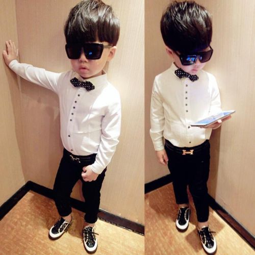 Chemise garçon à manche longue - Ref 2073343