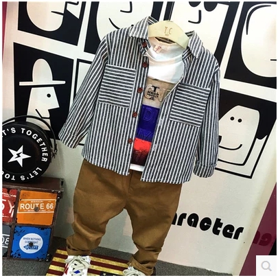 Chemise garçon à manche longue - Ref 2073437