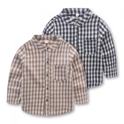 Chemise garçon à manche longue en Toile de coton - Ref 2073447