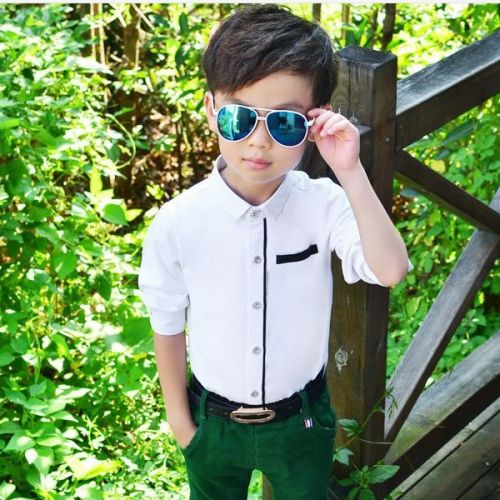 Chemise garçon à manche longue - Ref 2073533