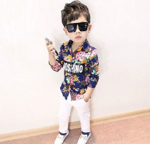 Chemise garçon à manche longue - Ref 2073570