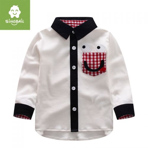 Chemise garçon SINGBAIL à manche longue - Ref 2073603