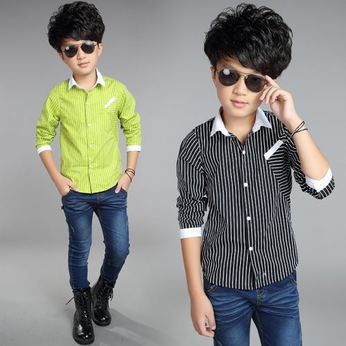 Chemise garçon à manche longue - Ref 2073631