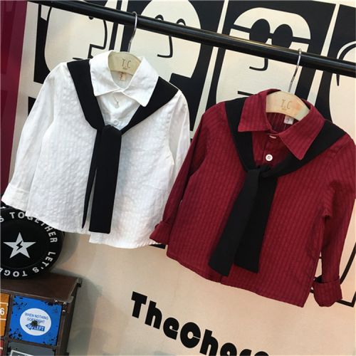 Chemise garçon à manche longue en Toile de coton - Ref 2073710