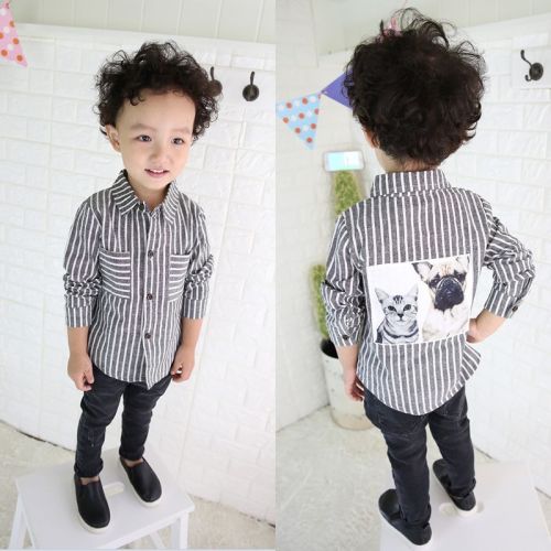 Chemise garçon BABY-LOVE à manche longue - Ref 2073721