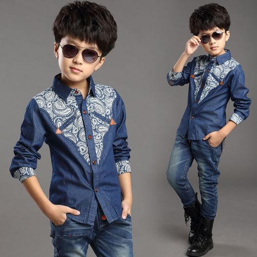 Chemise garçon à manche longue - Ref 2073780