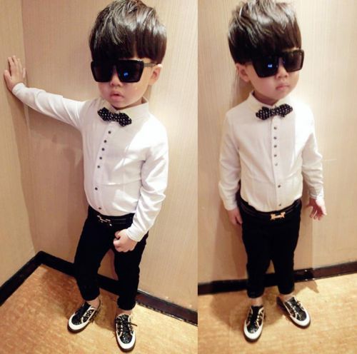 Chemise garçon à manche longue - Ref 2073886