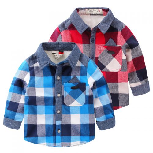Chemise garçon à manche longue en Toile de coton - Ref 2073927
