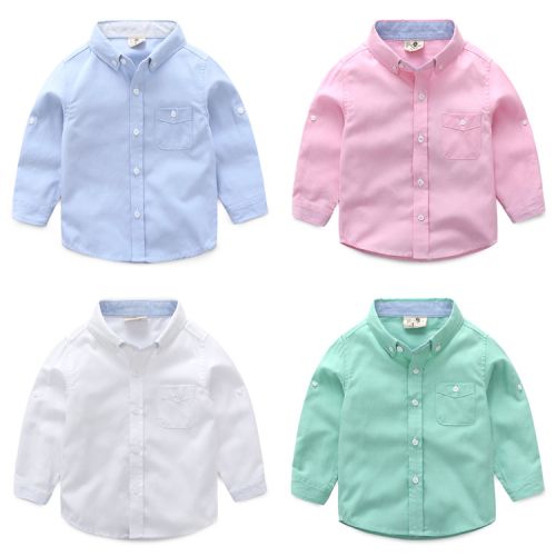 Chemise garçon à manche longue en Toile de coton - Ref 2073928
