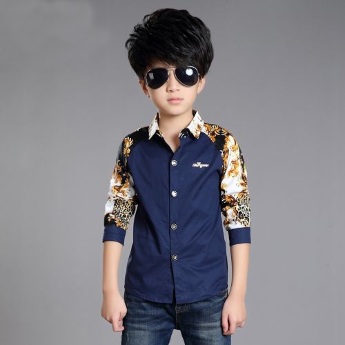 Chemise garçon à manche longue en Toile de coton - Ref 2073934