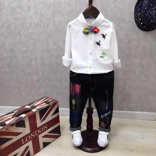 Chemise garçon à manche longue - Ref 2073957