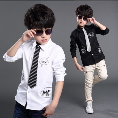 Chemise garçon CUTE à manche longue - Ref 2074001
