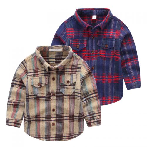 Chemise garçon à manche longue en Toile de coton - Ref 2074175