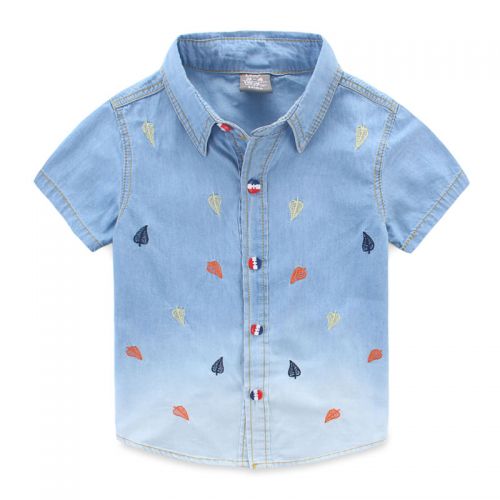 Chemise garçon à manche longue en toile - Ref 2074182