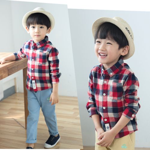 Chemise garçon à manche longue - Ref 2074204