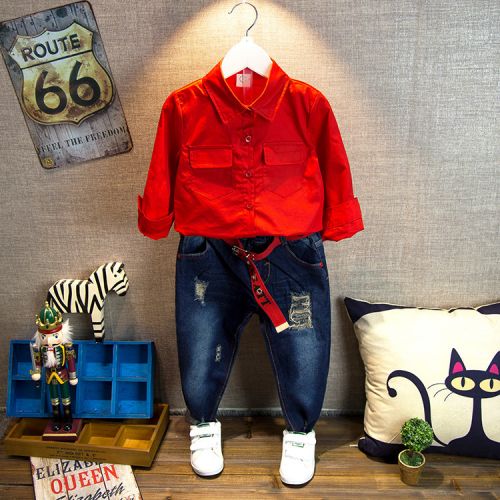 Chemise garçon à manche longue - Ref 2074212