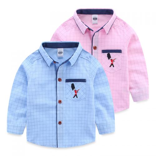 Chemise garçon à manche longue en Toile de coton - Ref 2074253