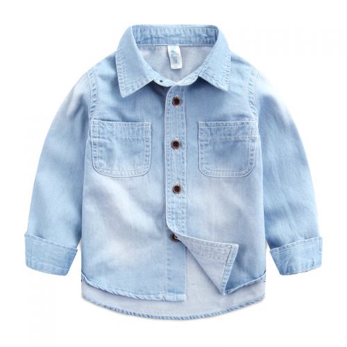 Chemise garçon YYYG à manche longue en toile - Ref 2074266
