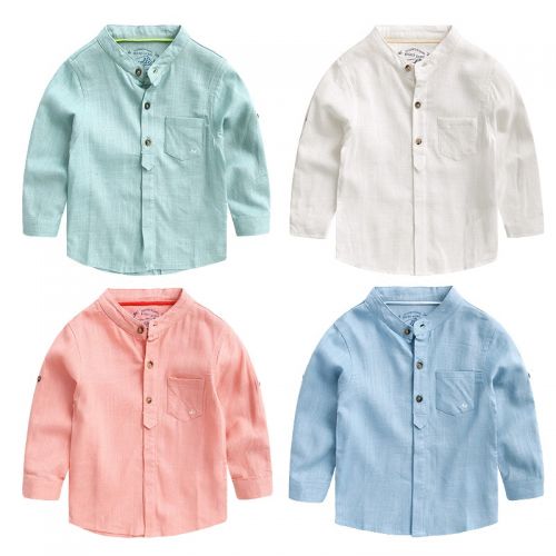 Chemise garçon à manche longue en Toile de coton - Ref 2074338