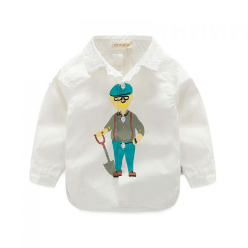 Chemise garçon BEUOE à manche longue - Ref 2074360