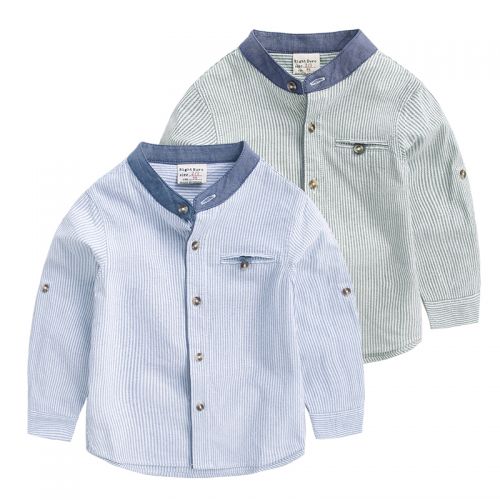 Chemise garçon à manche longue en Toile de coton - Ref 2074366