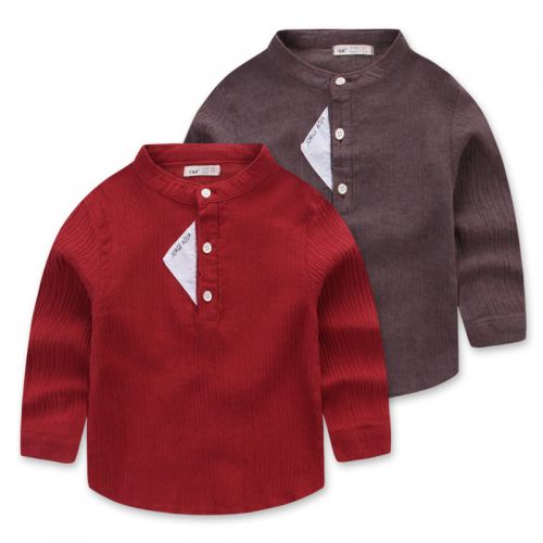 Chemise garçon à manche longue en Toile de coton - Ref 2074393