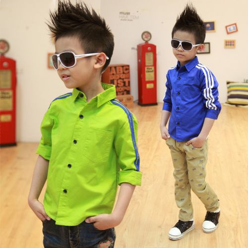 Chemise garçon à manche longue - Ref 2074461