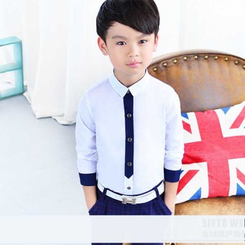 Chemise garçon à manche longue - Ref 2074624