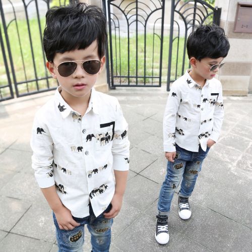 Chemise garçon à manche longue - Ref 2074628