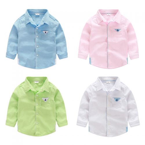 Chemise garçon à manche longue en Toile de coton - Ref 2074741