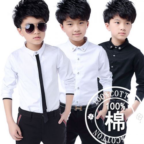 Chemise garçon à manche longue - Ref 2074754