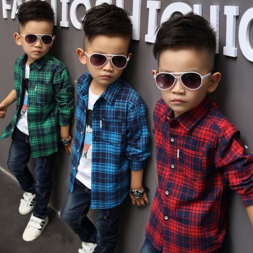 Chemise garçon à manche longue - Ref 2074834