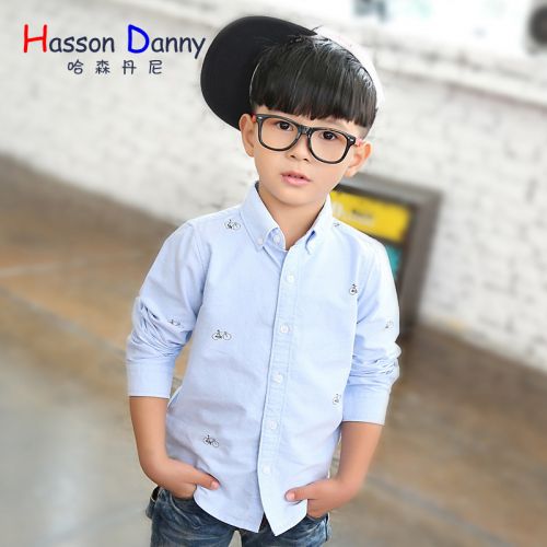 Chemise garçon HASSONDANNY à manche longue en coton - Ref 2074840