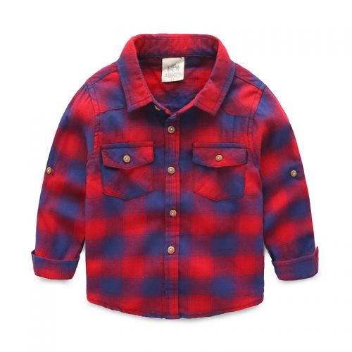 Chemise garçon YIQIBAOBEI à manche longue - Ref 2074892