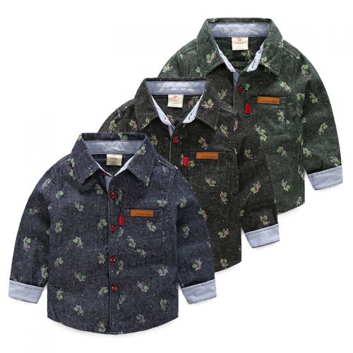 Chemise garçon à manche longue en Toile de coton - Ref 2075004