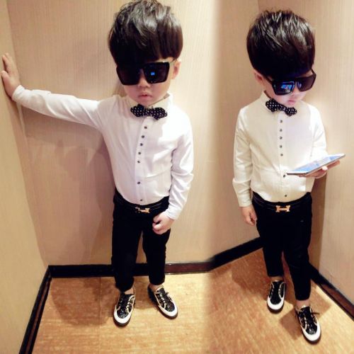 Chemise garçon à manche longue - Ref 2075131