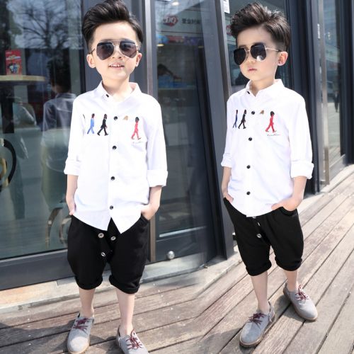 Chemise garçon à manche longue - Ref 2075348