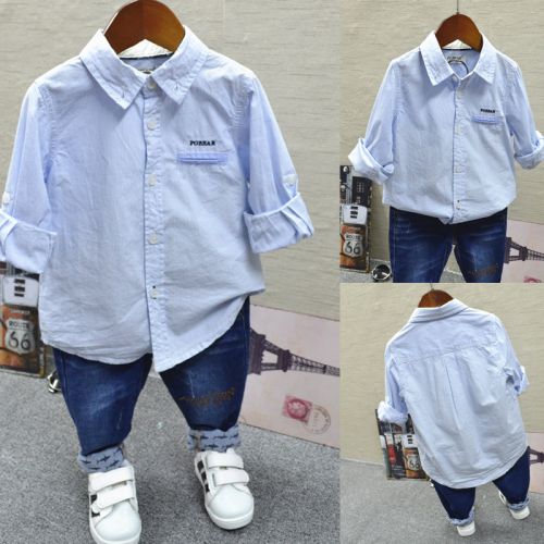 Chemise garçon à manche longue - Ref 2075354