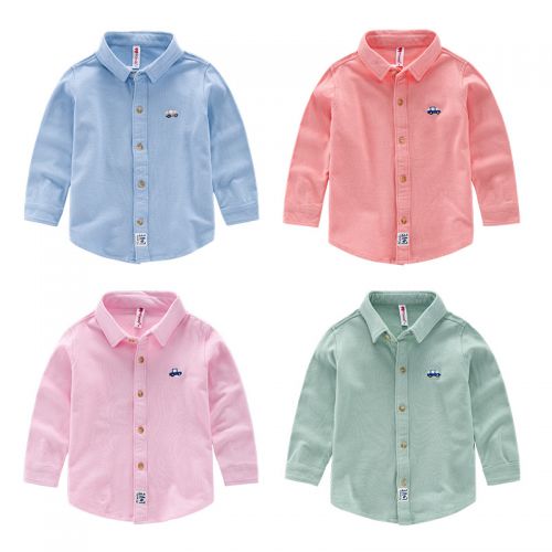 Chemise garçon à manche longue en coton - Ref 2075410