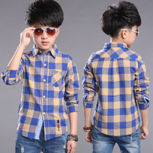 Chemise garçon à manche longue en Toile de coton - Ref 2075422