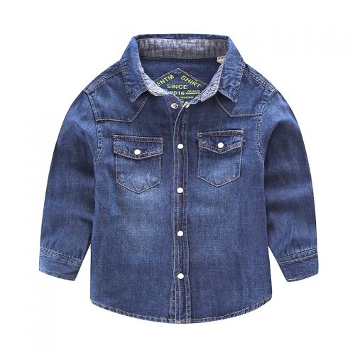 Chemise garçon à manche longue en coton - Ref 2075449