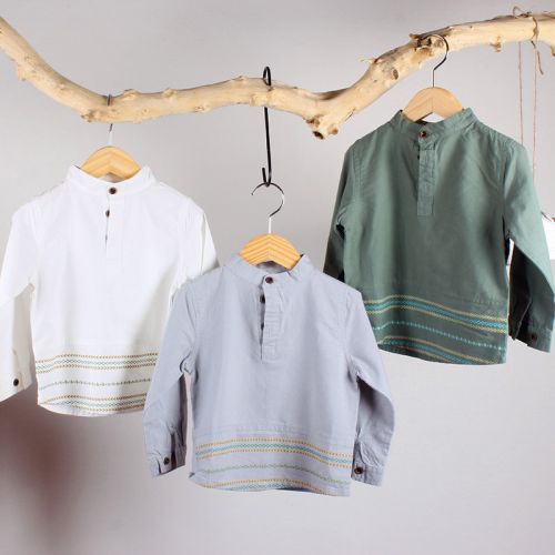 Chemise garçon à manche longue - Ref 2075496